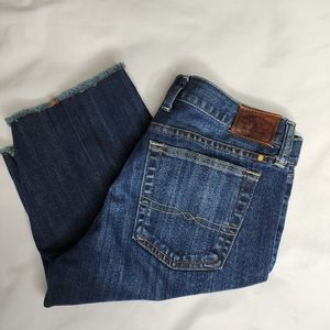 Lucky Brand Denim Shorts Abbey Bermuda Frayed Hem Women's Size 4 / 27